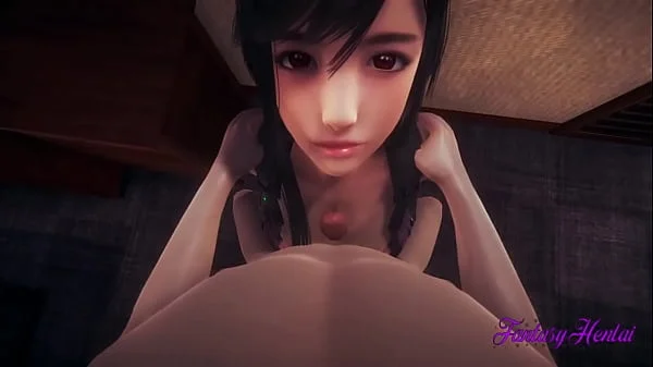 Final Fantasy VII Hentai 3D - Tifa boobjob and fucked - Japanese manga anime game porn