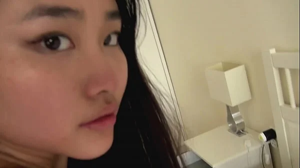 Flawless 18yo Asian teens's first real homemade porn video